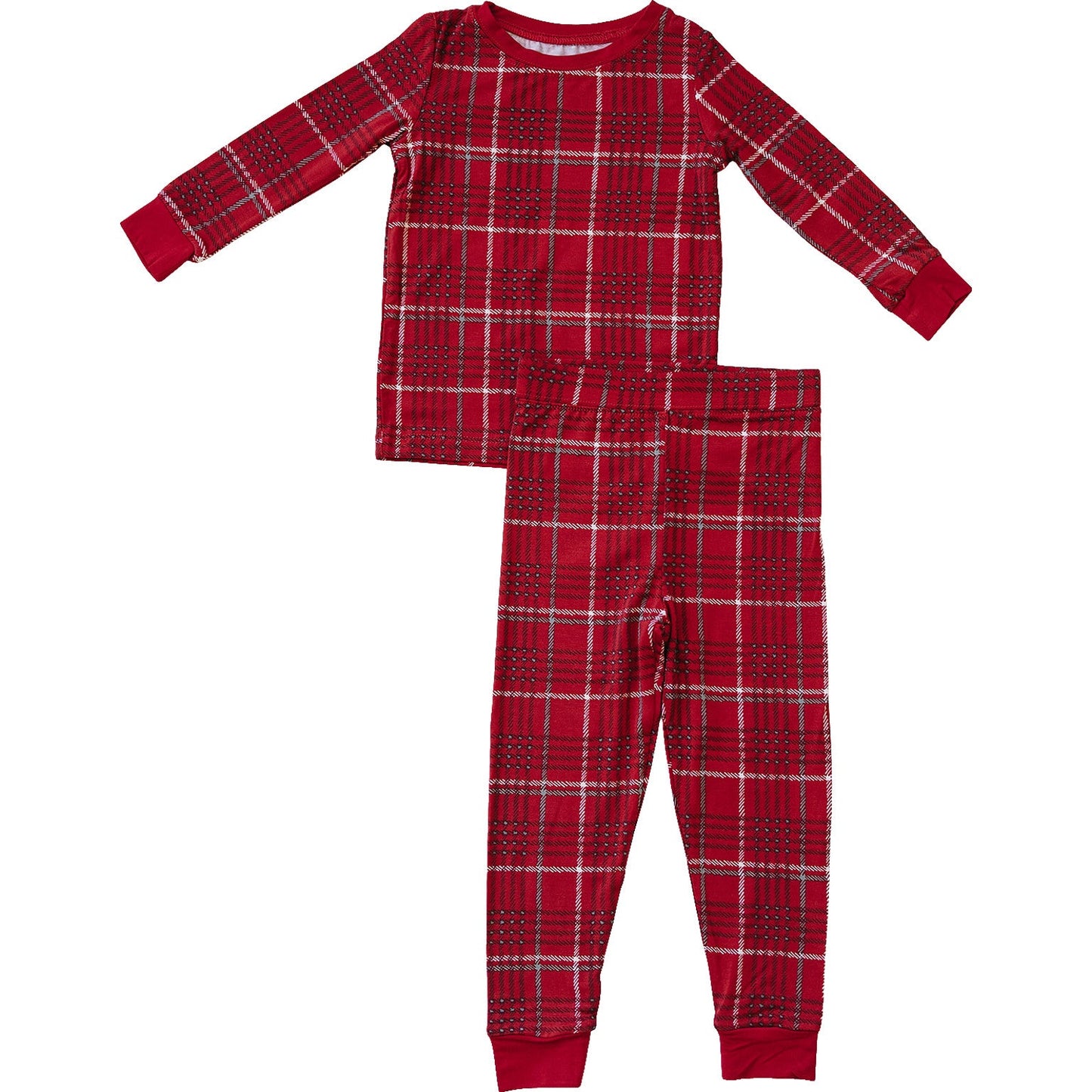 Red Plaid Bamboo Cozy Set - Ivory Soul