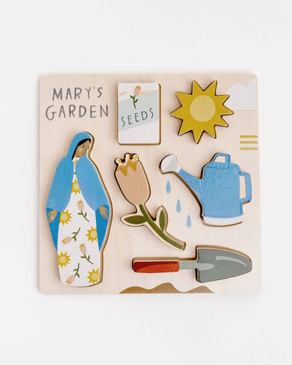 mary's garden wooden puzzle