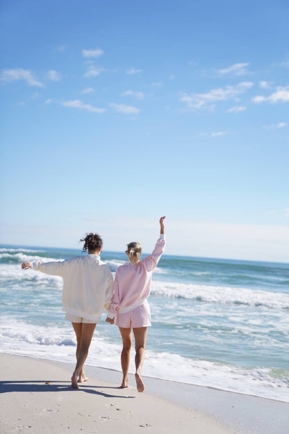 baby yellow + white big striped mockneck sweatshirt