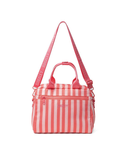 coral stripe lunch box