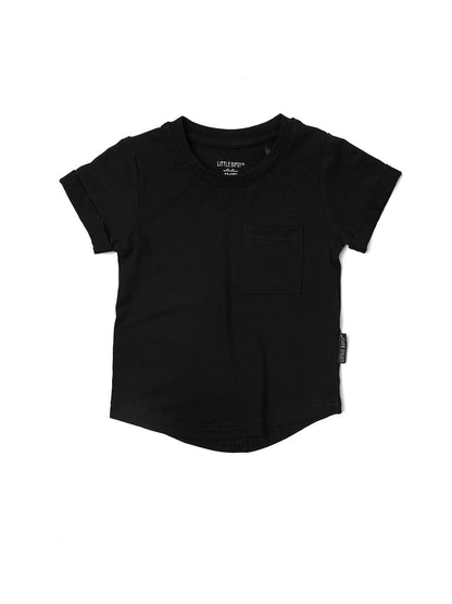 bamboo pocket tee - black