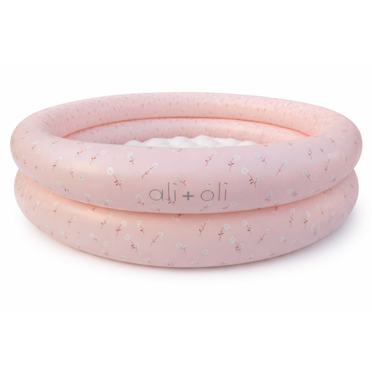 two-ring inflatable kiddie pool - peony