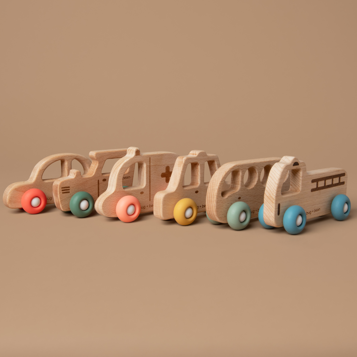 wooden ambulance toy