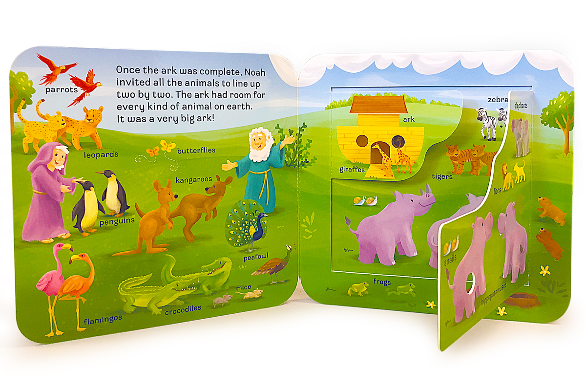 noah peek a flip board book