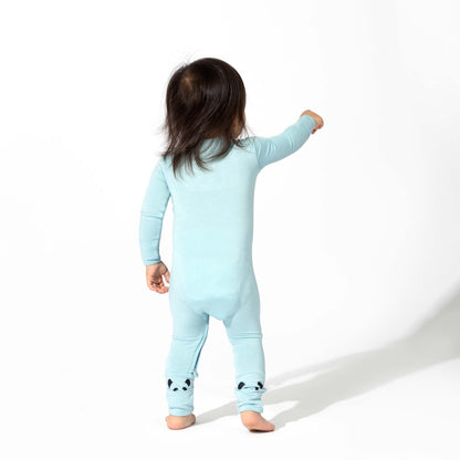 Adventure Blue Bamboo Convertible Footie