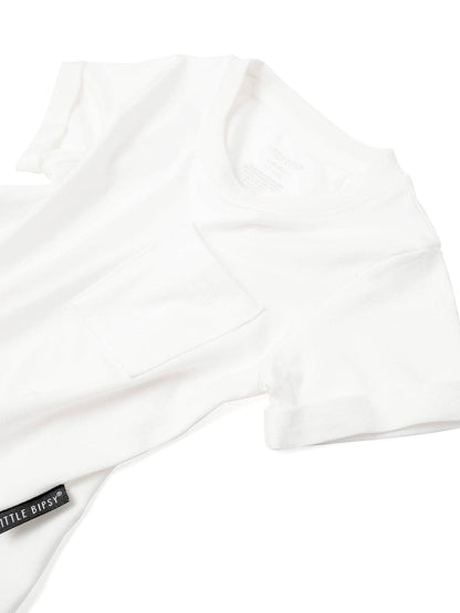 bamboo pocket tee - off white