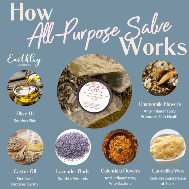 all purpose salve- for cuts, rashes, burns + more