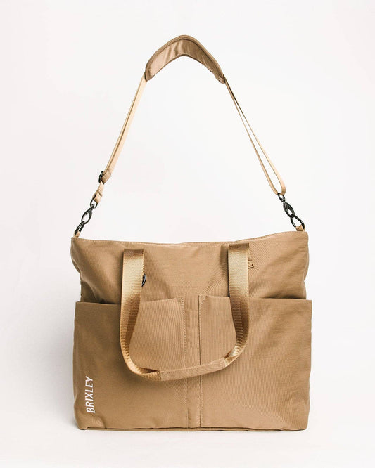 tan brixley tote bag