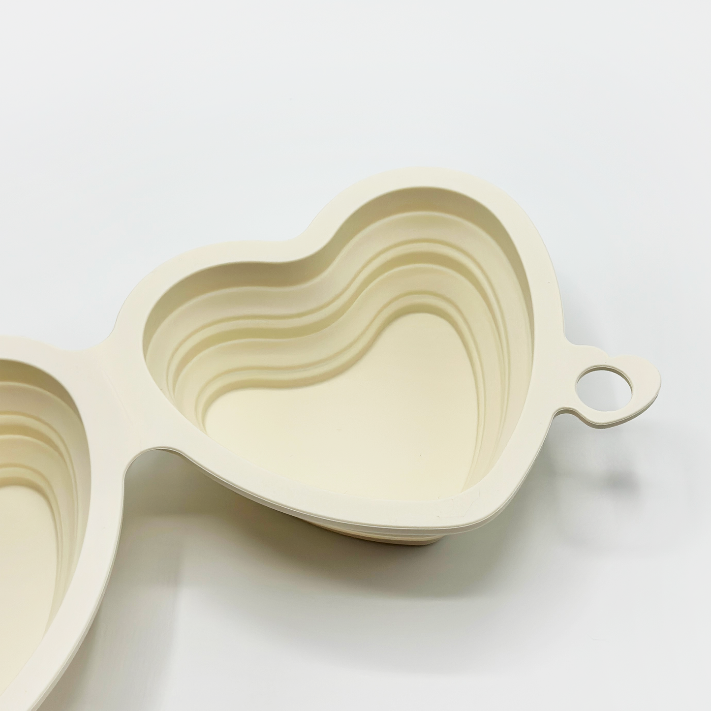 heart collapsible bowl - cream