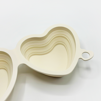 heart collapsible bowl - cream