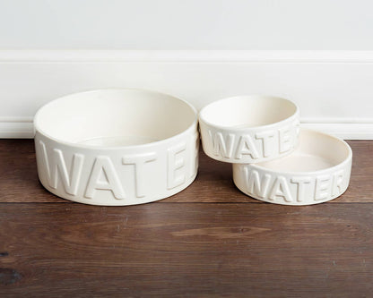 classic water white pet bowl