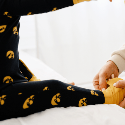 iowa hawkeyes double zipper onesie