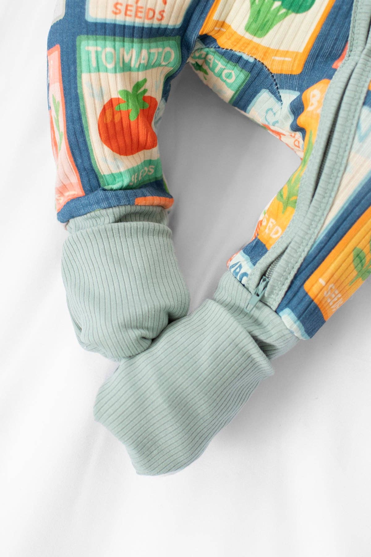 garden seed baby ribbed cotton zippy