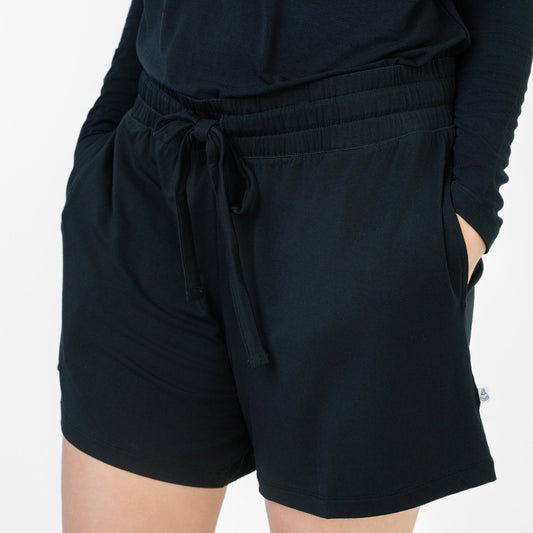 Black | Women's Bamboo Pajama Shorts