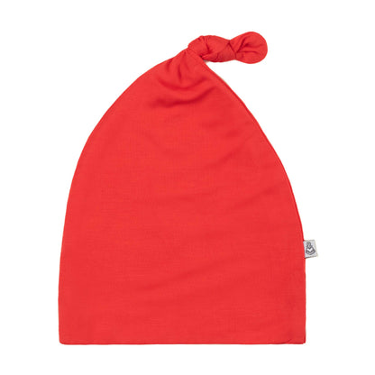 Apple Red | Bamboo Newborn Baby Knotted Hat