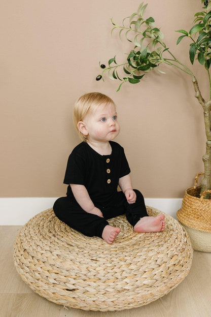 Bamboo Henley Romper - Ivory Soul