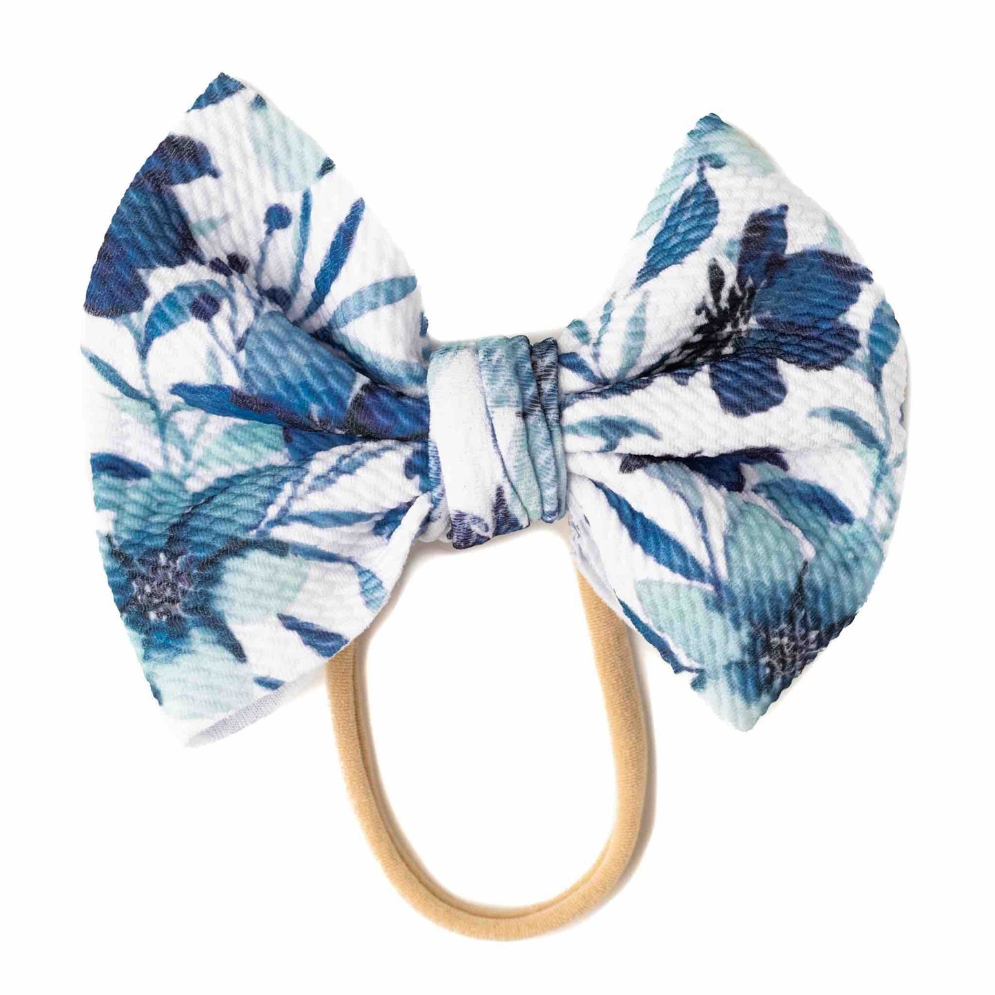 Azure Petals | Toddler Girl Nylon Bow