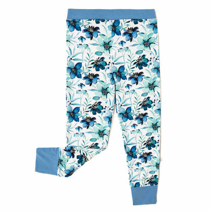 Azure Petals | Two-Piece Bamboo Long Sleeve Toddler & Kids Pajamas