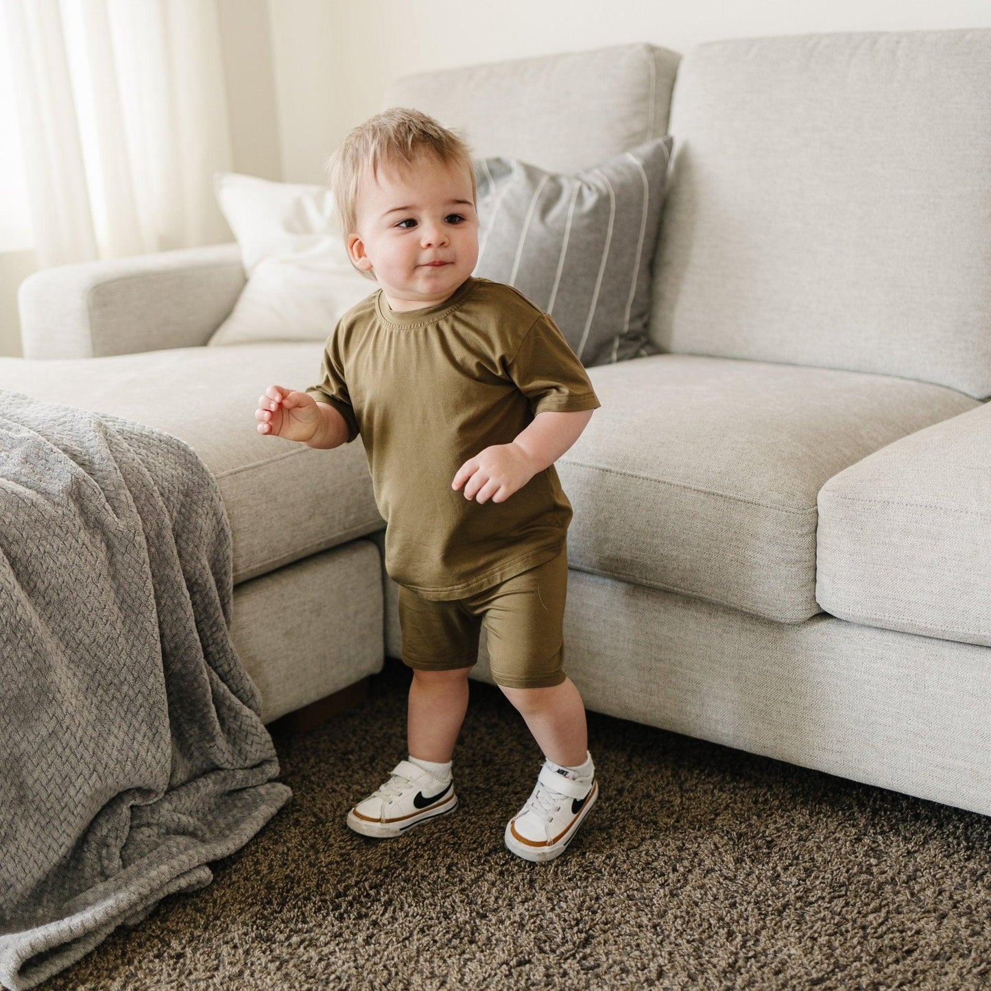 Bamboo Tee & Bike Shorts Set