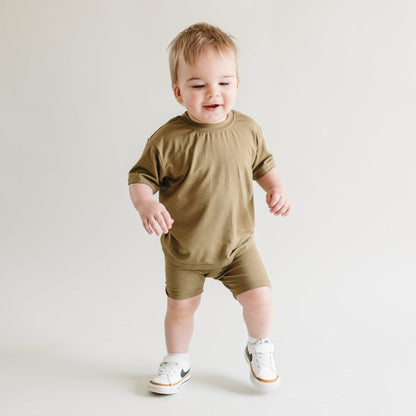 Bamboo Tee & Bike Shorts Set