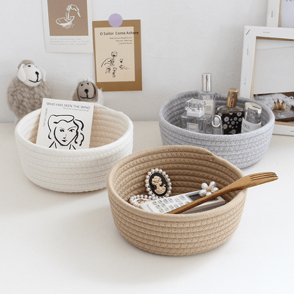 woven rope storage basket