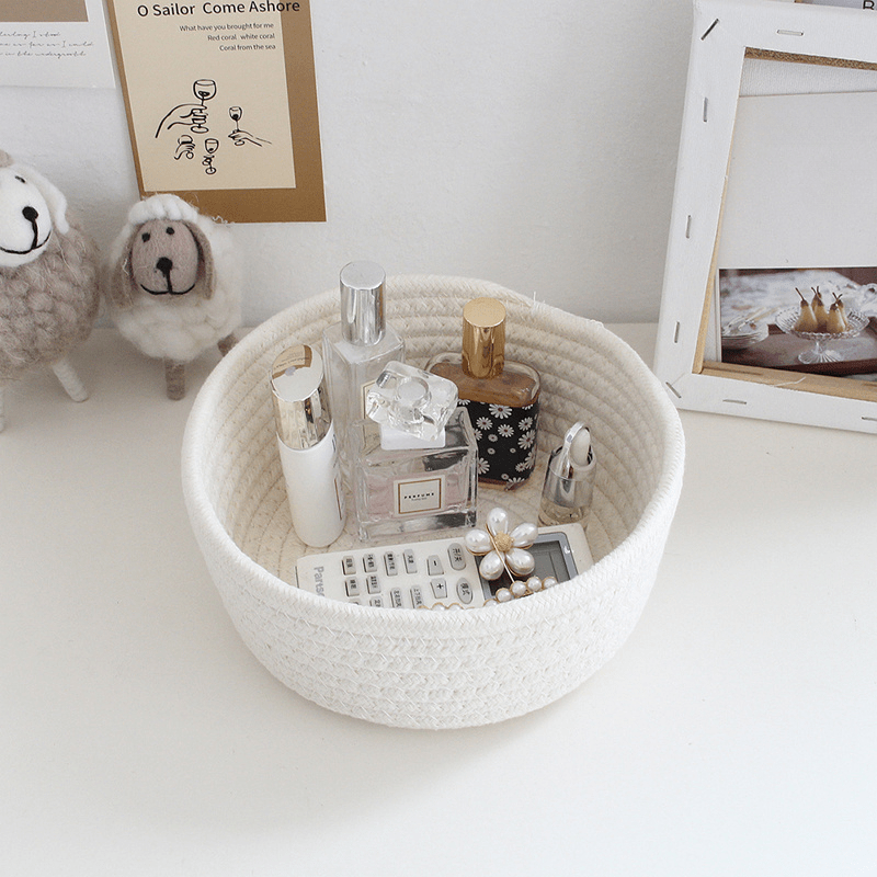 woven rope storage basket