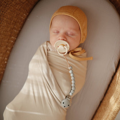 FRIGG Rope Natural Rubber Pacifier 2-Pack - Ivory Soul