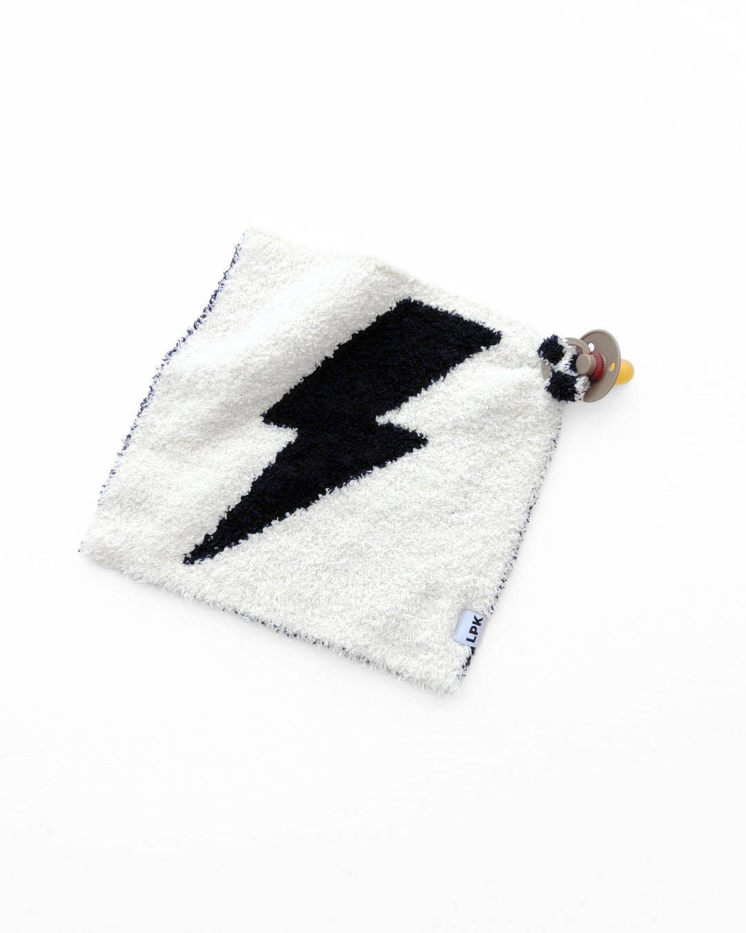 lightning bolt plush lovey | black - Ivory Soul