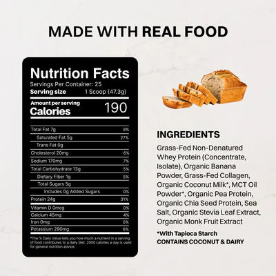 bryce's banana bread protein powder - NSF