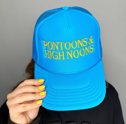 pontoons & highnoons summer trucker hat