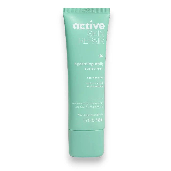 active skin repair, hydrating daily sunscreen