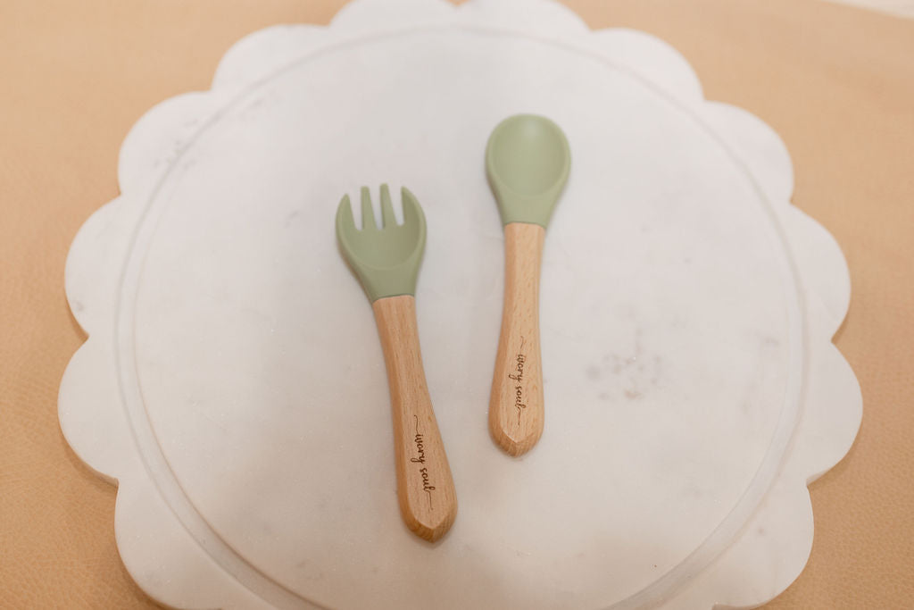 fork + spoon set • green - Ivory Soul