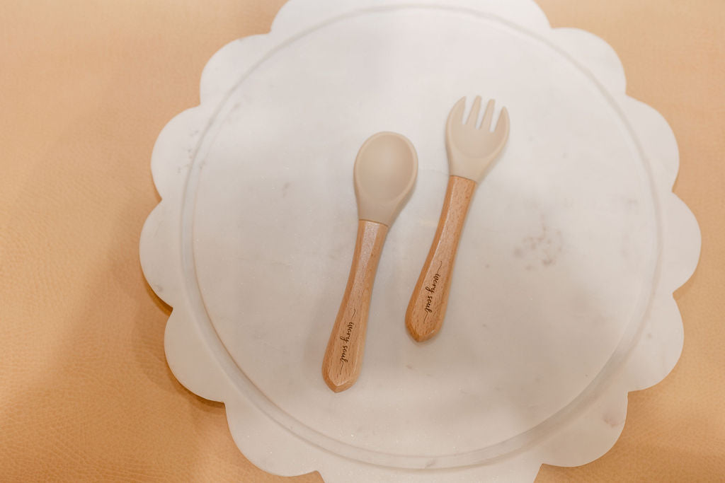 fork + spoon set • khaki