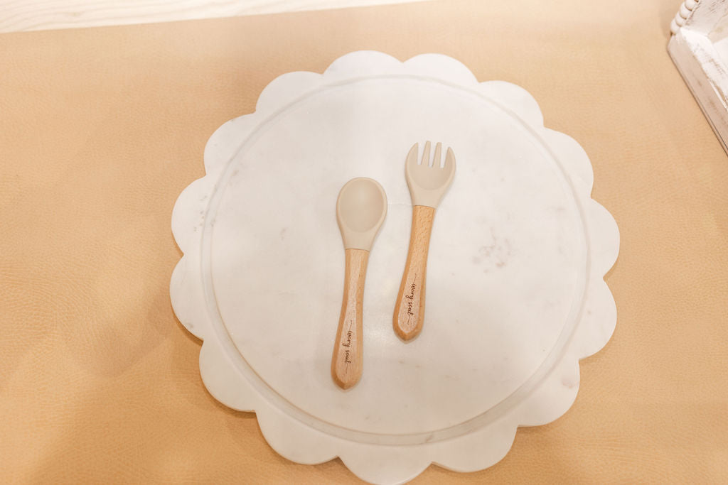 fork + spoon set • khaki