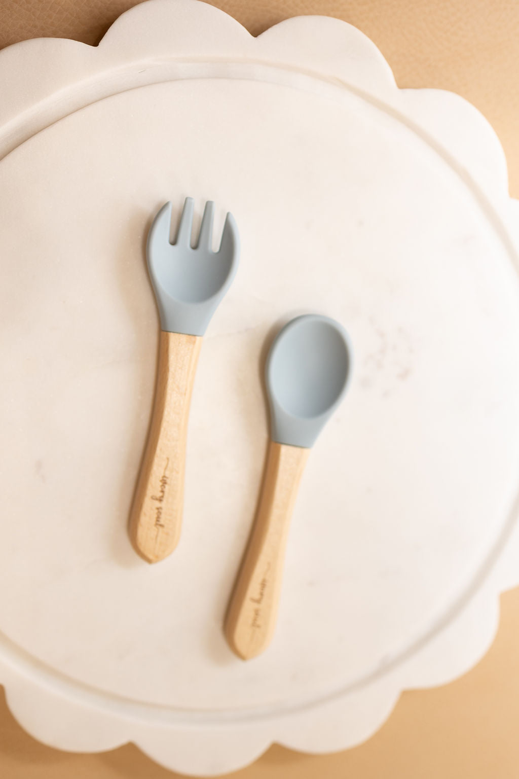 fork + spoon set • blue