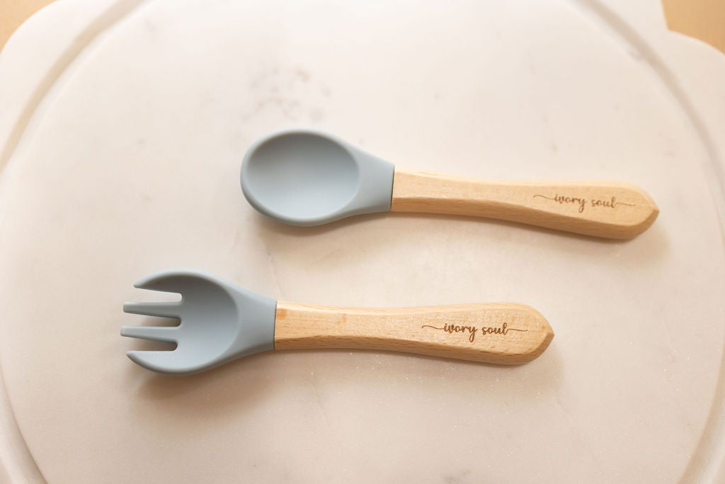 fork + spoon set • blue - Ivory Soul