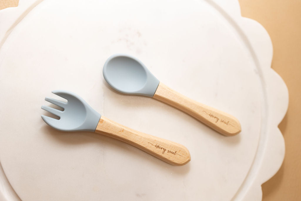 fork + spoon set • blue - Ivory Soul