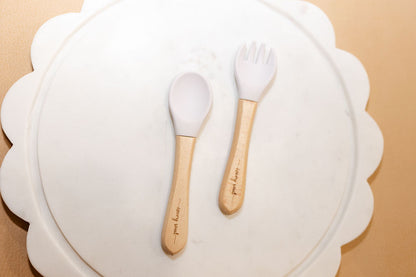 fork + spoon set • lavender