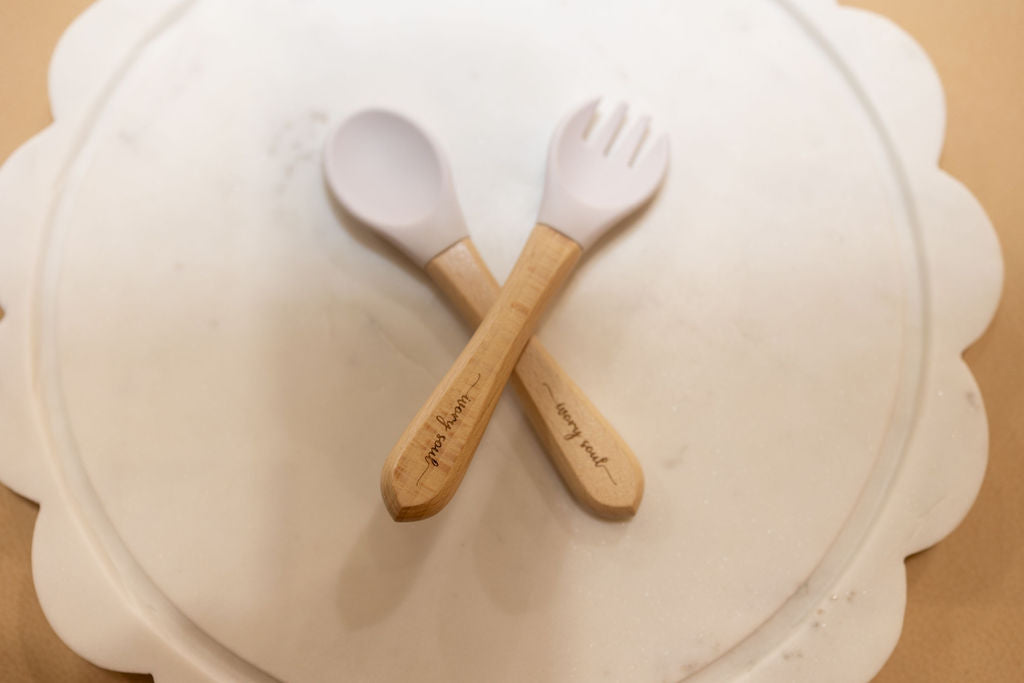 fork + spoon set • lavender