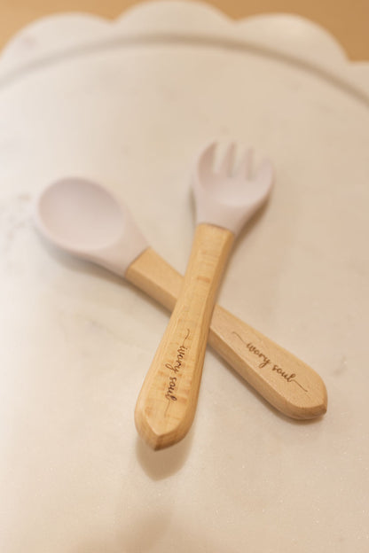 fork + spoon set • lavender