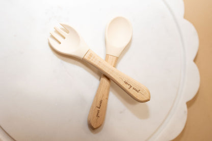 fork + spoon set • ivory