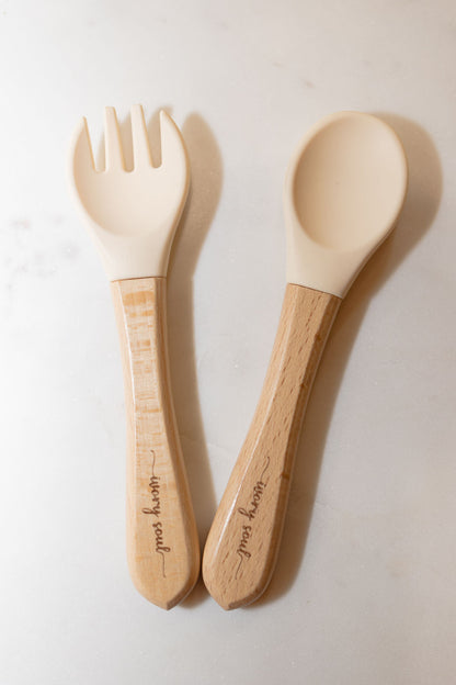 fork + spoon set • ivory