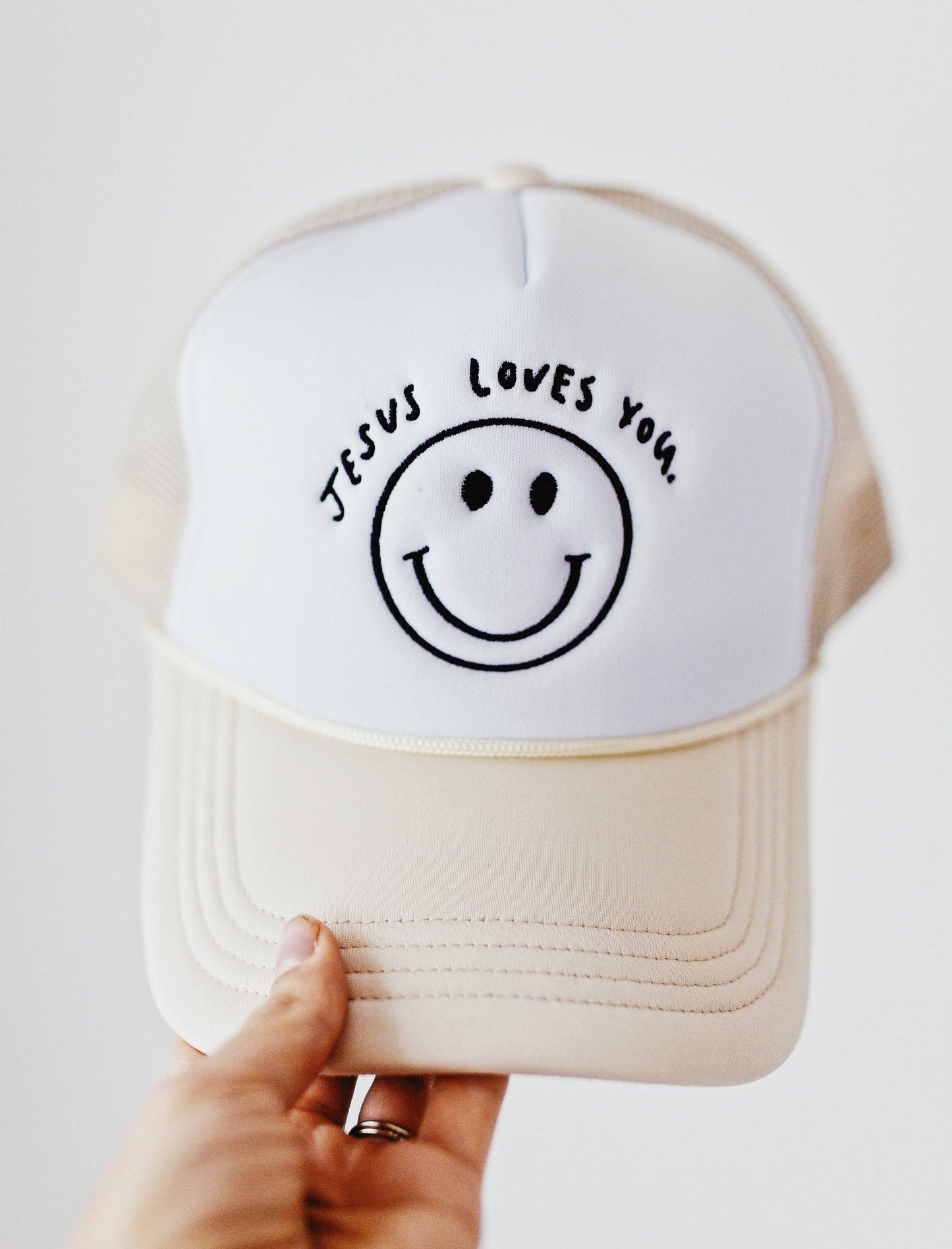 jesus loves you | embroidered snapback trucker hat