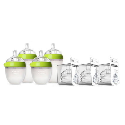 comotomo baby bottle bundle - green