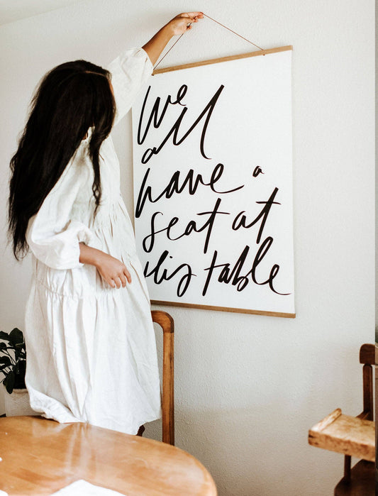 we all have a seat | large poster