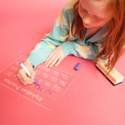 acrylic dry-erase alphabet tracing practice board