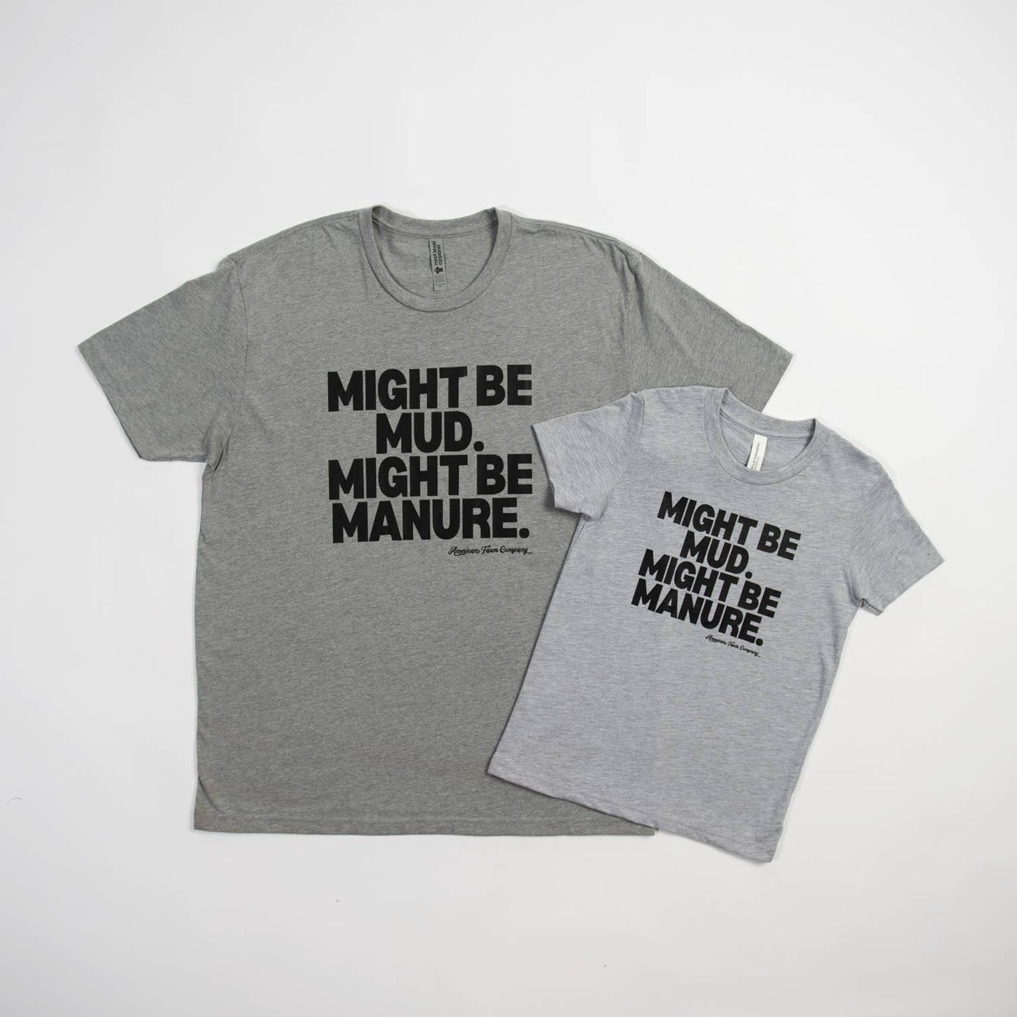 western graphic ‘mud or manure" grey tee