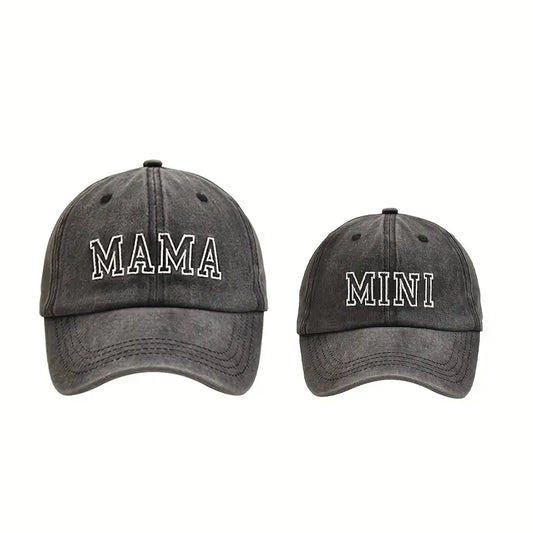 matching mama + mini hats - black