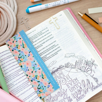 bookmark + cross paper clips