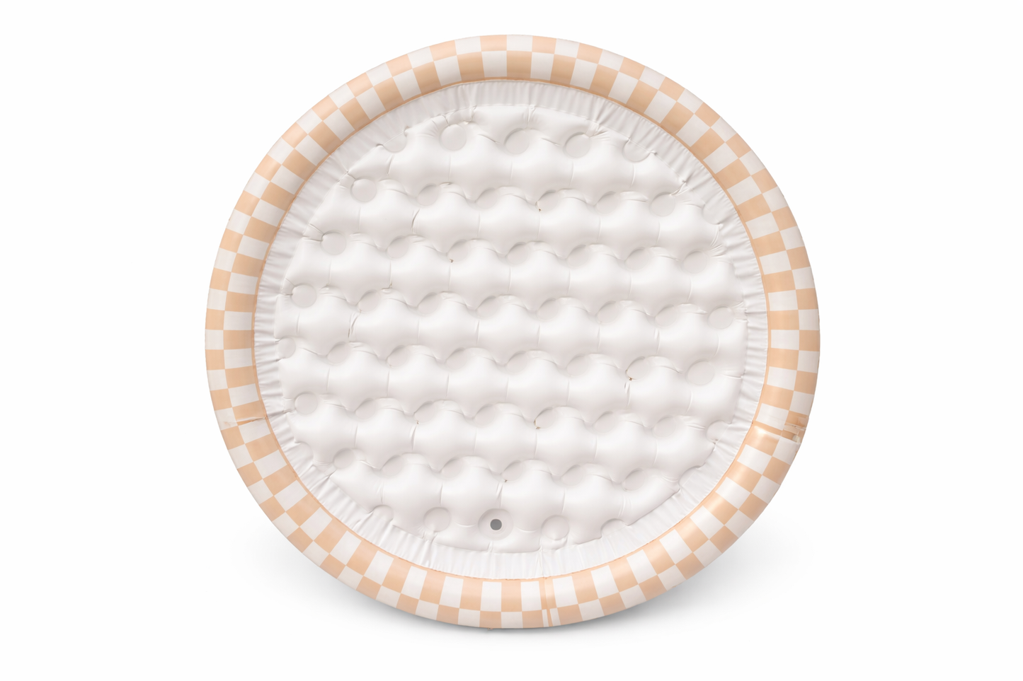 two-ring inflatable kiddie pool - tan checkers